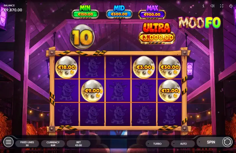 MOOFO hold and win bonus game
