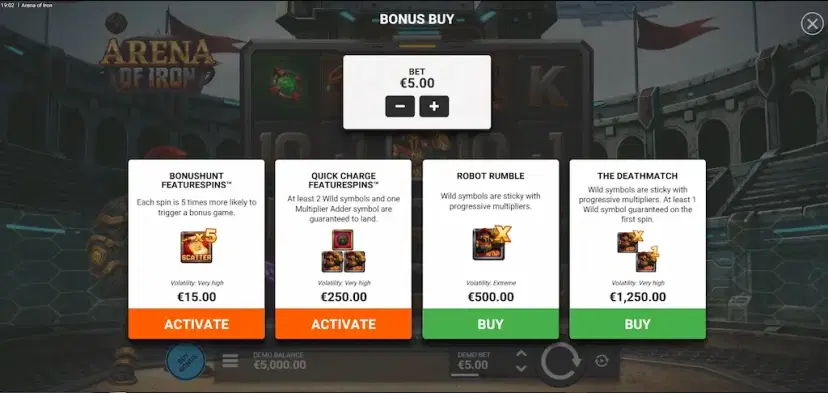 arena of iron buy bonus
