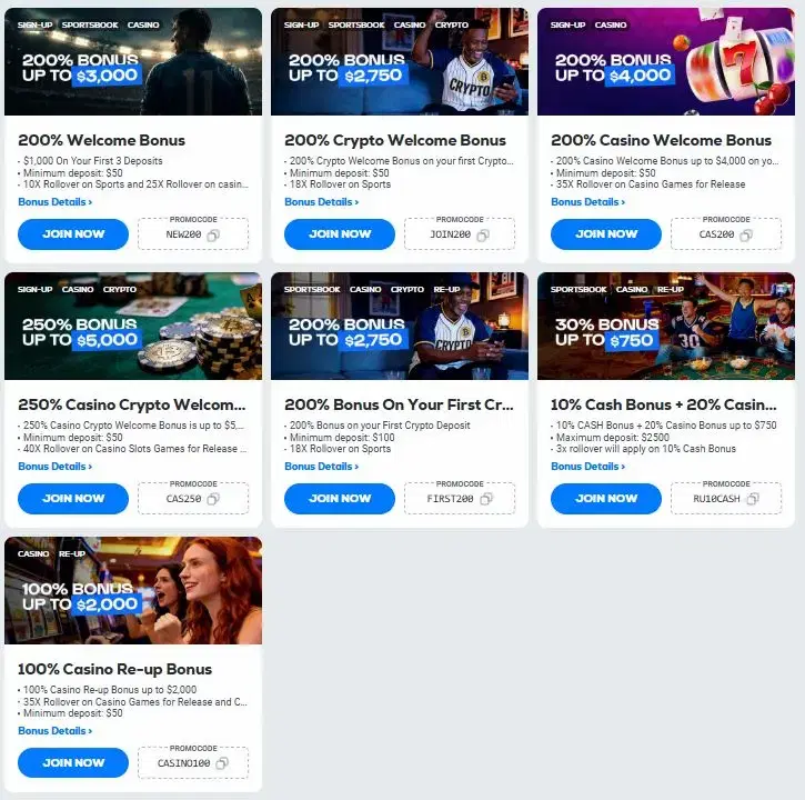 betus casino other promos july 2026