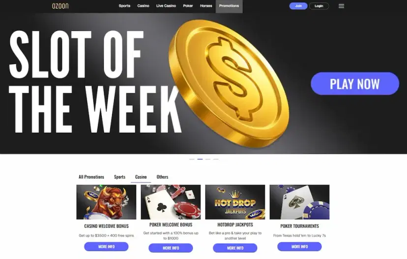 ozoon casino other bonuses and promos july 2026