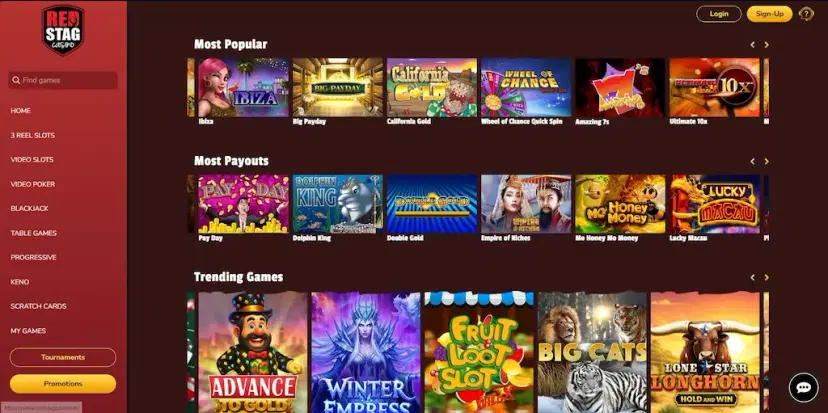 red stag casino games july 2026