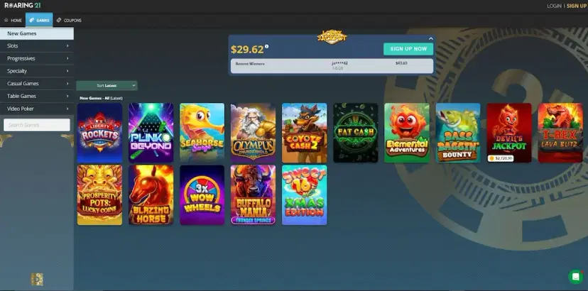 roaring 21 casino games july 2026