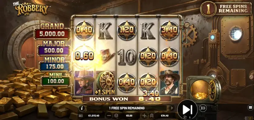 the robbery collect coin feature