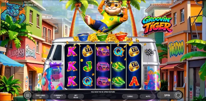 groovin' tiger lucky time feature