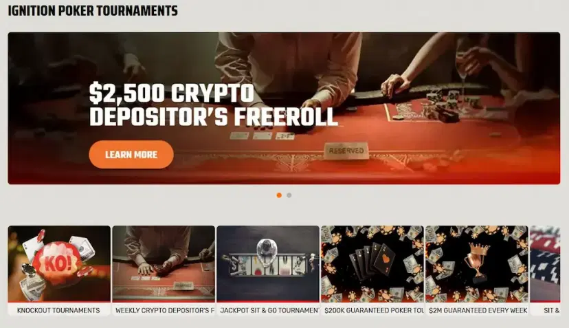 ignition poker games and tournaments aug 2026