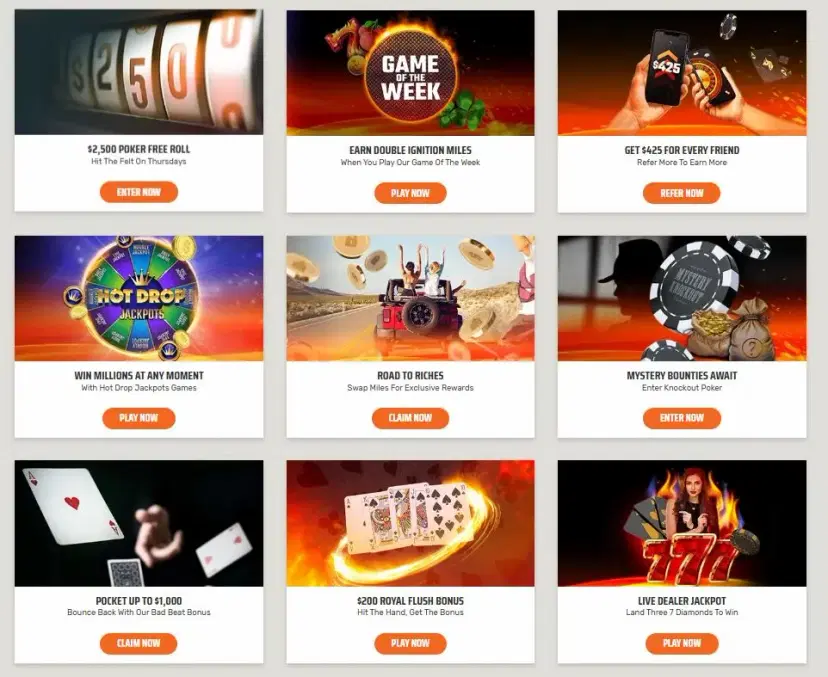 ignition poker other bonuses and promotions aug 2026