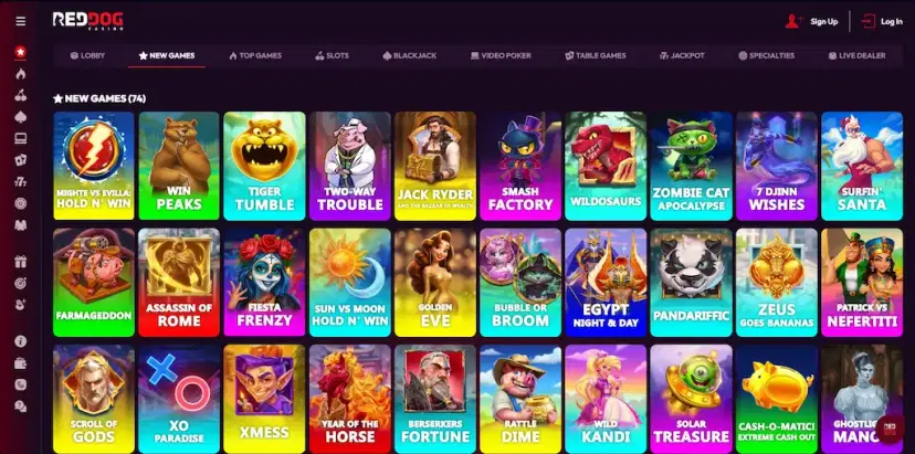 red dog casino games aug 2026