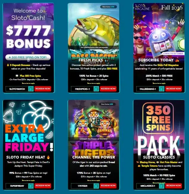 slotocash casino promotions aug 2026