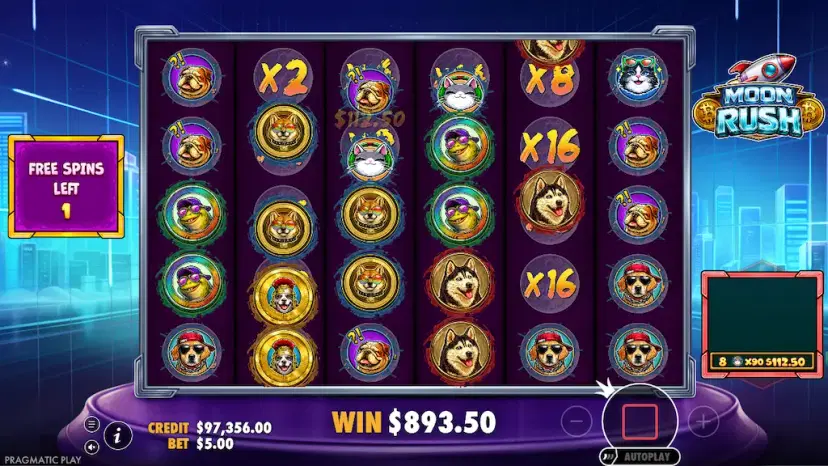 moon rush super free spins
