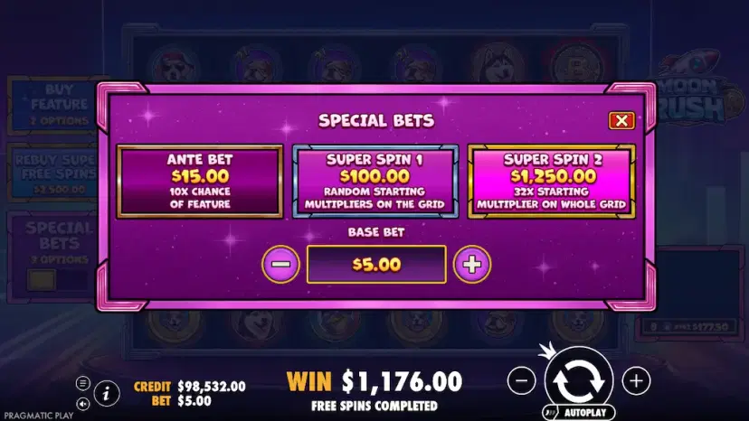moon rush special bets