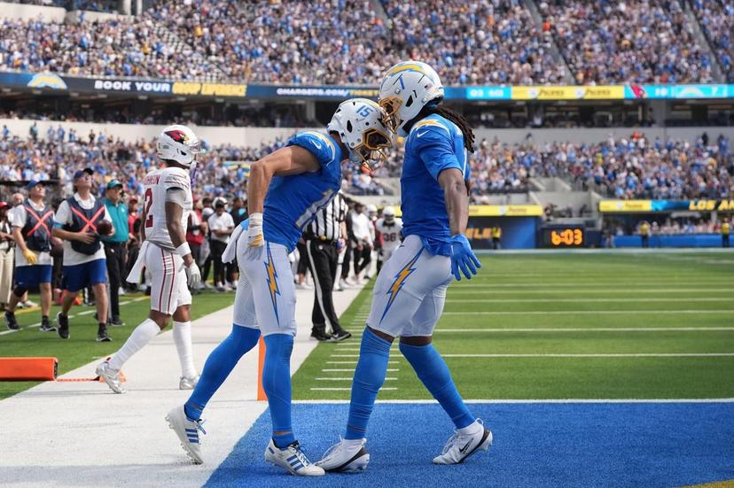 Los Angeles Chargers Receivers, Ladd McConkey and Quentin Johnston