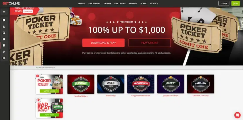 betonline poker tournaments oct 2026