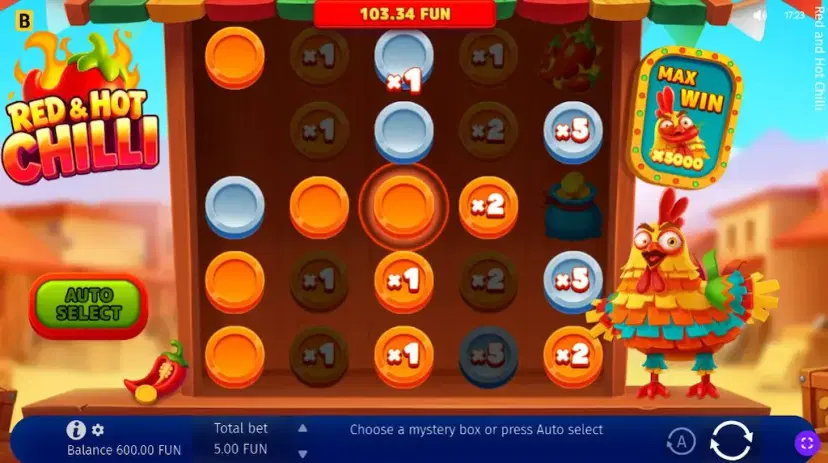 red & hot chilli bonus game