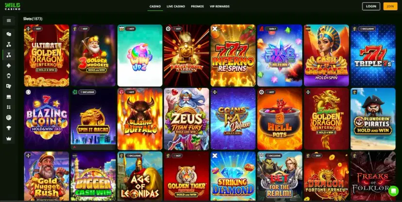 wild casino slots oct 2026
