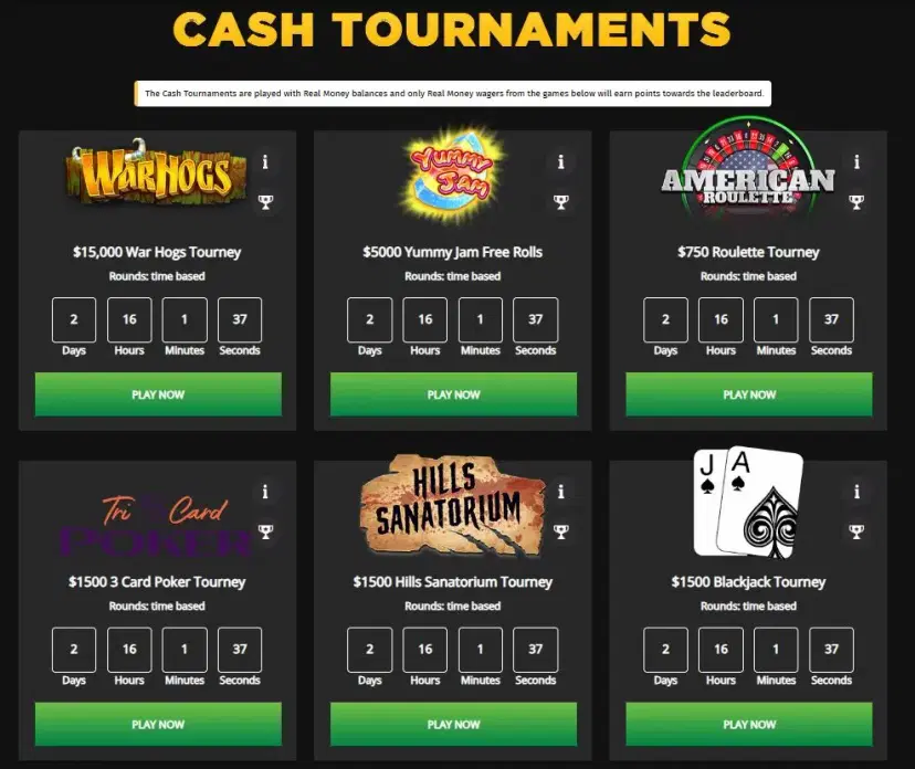 wild casino tournaments oct 2026